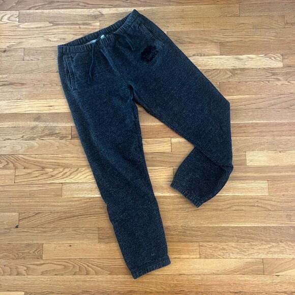 Roots Classic Dark Grey Heather Baggy Straight Sweatpants - Men's Medium - Picture 1 of 6